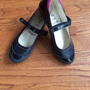 Primigi Girls Vera Pelle  Black Pink  Comfort Dress Shoes